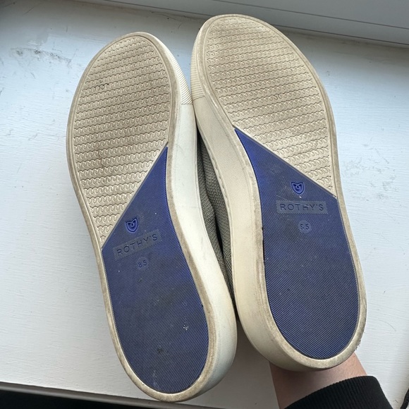 Rothy’s Thyme OG Slip on Sneakers 8.5 - Retired Color! - Picture 3 of 4
